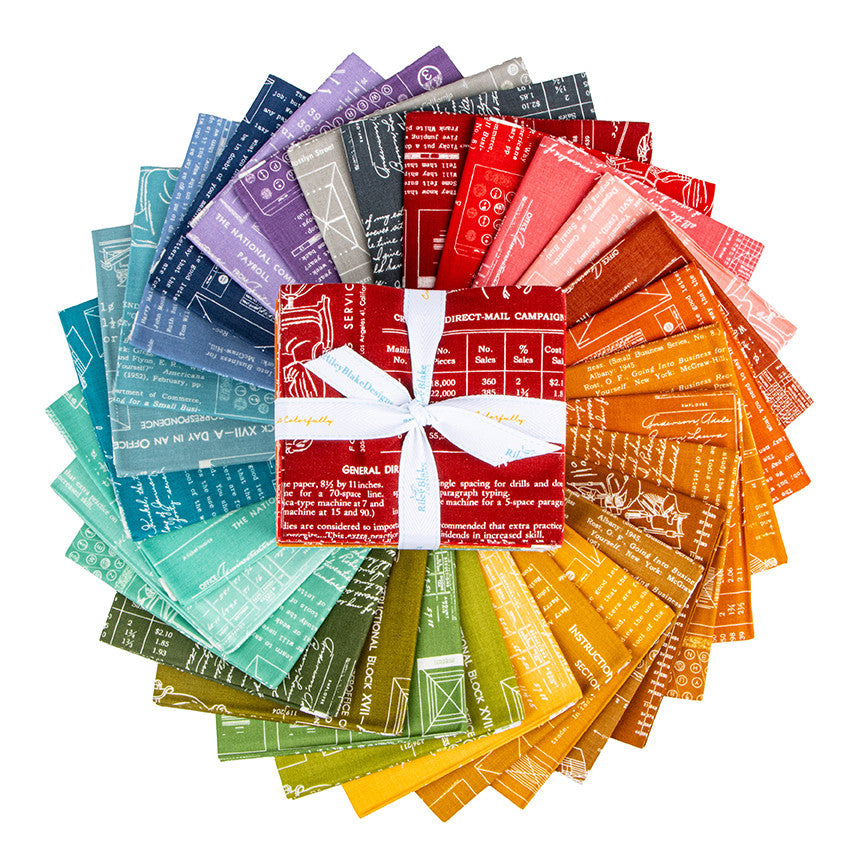 TYPE/ography Fat Quarter Bundle A Colors by Lori Holt of Bee in My Bonnet for Riley Blake Designs | 30 Pcs