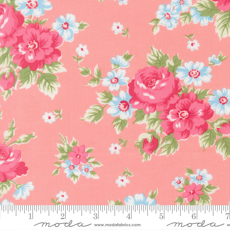 A Cat Named Stitch Blooming Blush Yardage by Camille Roskelley for Moda Fabrics | 55340 17