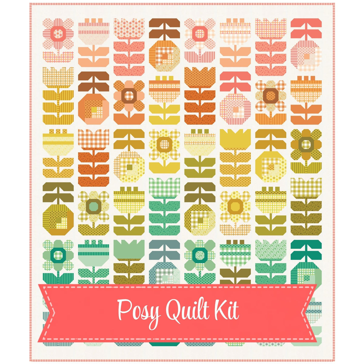 PRESALE Posy Quilt Kit With Popcorn by Elizabeth Hartman for Moda Fabrics | Quilt Size 68” x 80”