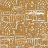 PRESALE Gingerbread Village Gingersnap Yardage by J. Wecker Frisch for Riley Blake Designs | C17843-GINGERSNAP