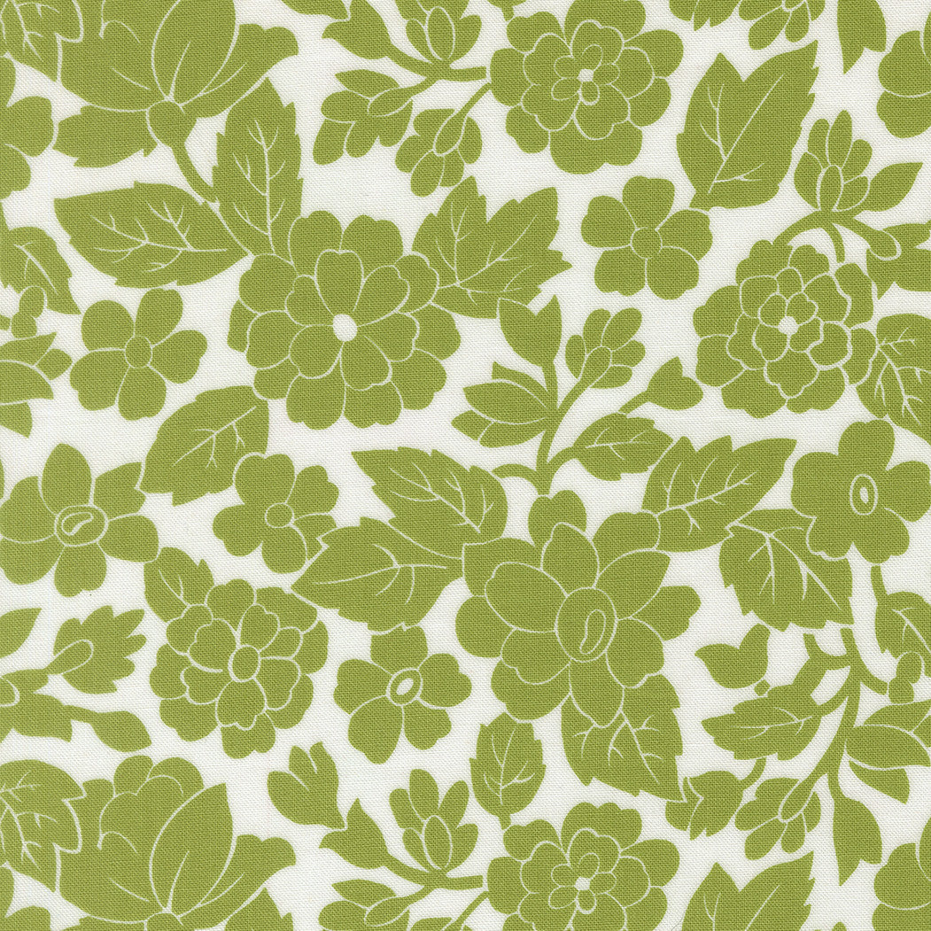 PRESALE Bloomsberry London Damask White Leaf Yardage by Camille Roskelley for Moda Fabrics | 55351 24