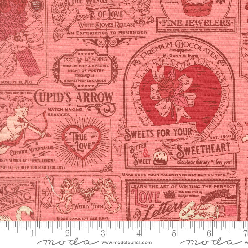 PRESALE Je T'aime Vintage Valentine Blossom Yardage by Stacy Iest Hsu for Moda Fabrics | 20991 13