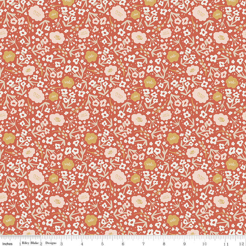 Ivy Reese Flower Lipstick Yardage by Deena Rutter for Riley Blake Designs | C16601-LIPSTICK