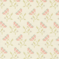PRESALE Sunbonnet Blooming Stitches Porcelain Yardage by Heather Briggs of My Sew Quilty Life for Moda Fabrics | 31764 11