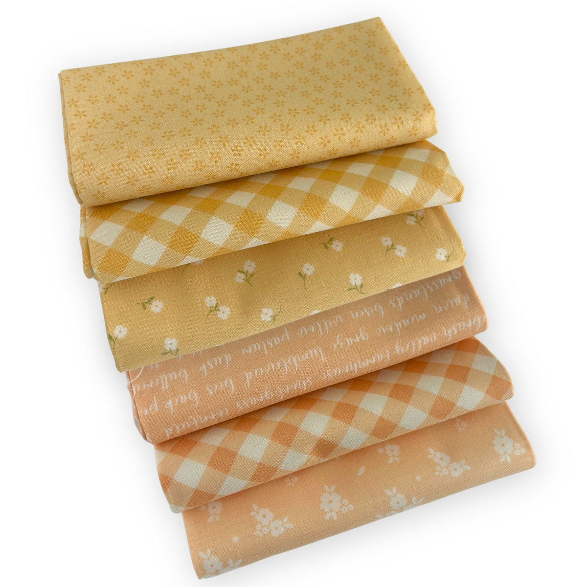 Fat Quarter Bundle Sunshine Peach | Pastel Prairie by My Sew Quilty Life for Moda Fabrics  | Curated Bundle | 6 Fat Quarters