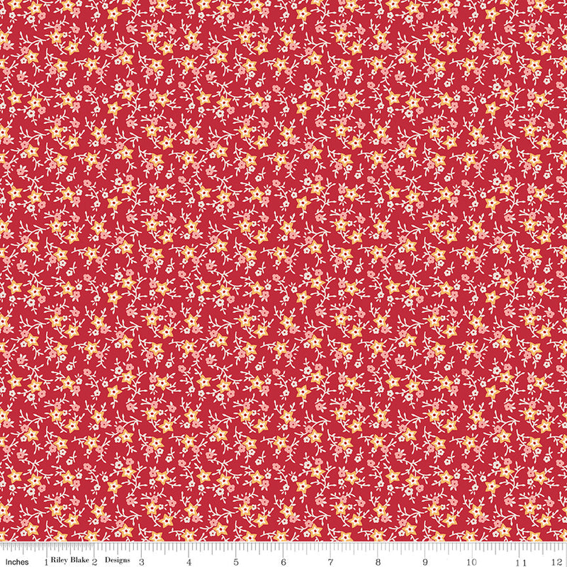 PRESALE Americana July Berry Yardage by Lori Holt of Bee in My Bonnet for Riley Blake Designs | C16094-BERRY