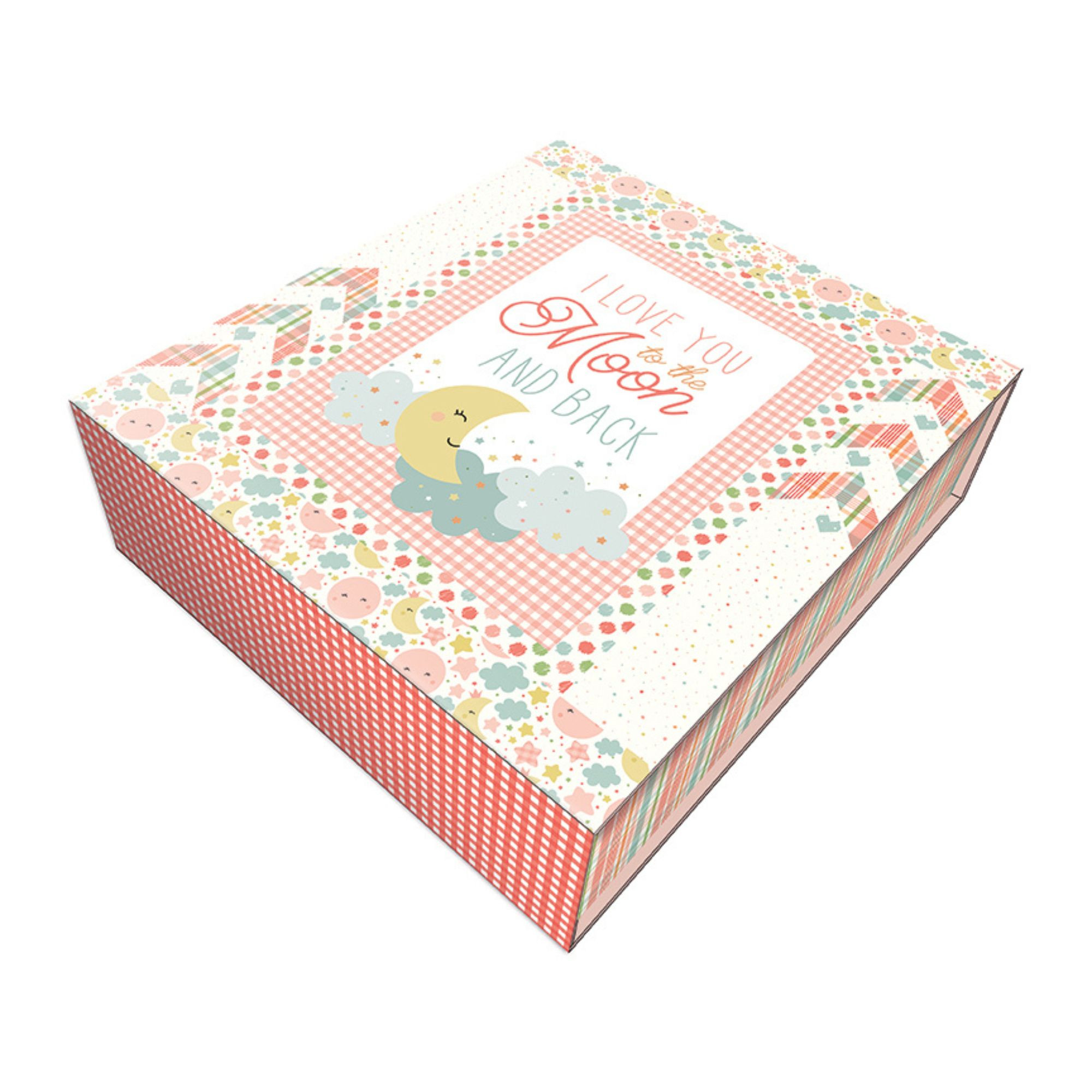 PRESALE Love You to the Moon Coral Panel Flannel Quilt Kit by Echo Park Paper Co. for Riley Blake Designs | KT-18271