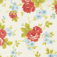 PRESALE Rosie Country Rose Whipped Cream Yardage by Fig Tree & Co for Moda Fabrics | 35420 11
