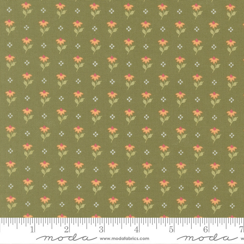 PRESALE Wild Honey Bumbling Posies Fern Yardage by Lella Boutique for Moda Fabrics | 5252 15