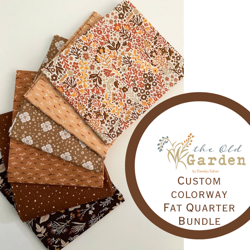 The Old Garden Golden Earth Colorway Fat Quarter Bundle by Danelys Sidron for Riley Blake Designs | 6 Fat Quarters | Custom Bundle