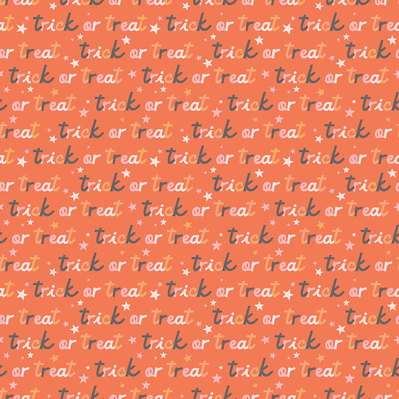 PRESALE Hey Pumpkin Trick or Treat Orange Yardage by My Mind's Eye for Riley Blake Designs | C16034-ORANGE