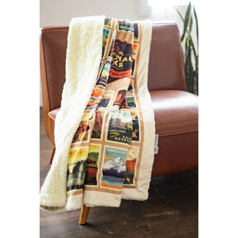 Minky Blanket America's National Parks by Dreamy Blankets for Riley Blake Designs | 100% Minky Polyester