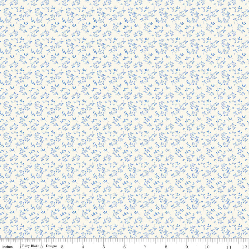 PRESALE Penelope Mini Stems Cream Yardage by My Mind's Eye for Riley Blake Designs | C16646-CREAM