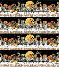 Pumpkin Patch Barn Dance Border Stripe White Yardage by J Wecker Frisch for Riley Blake Designs |CD14573 WHITE | Repeating Border Stripe Fabric