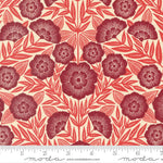 Flower Press Ecru Crimson Floral Yardage by Katharine Watson for Moda Fabrics | 3300 21