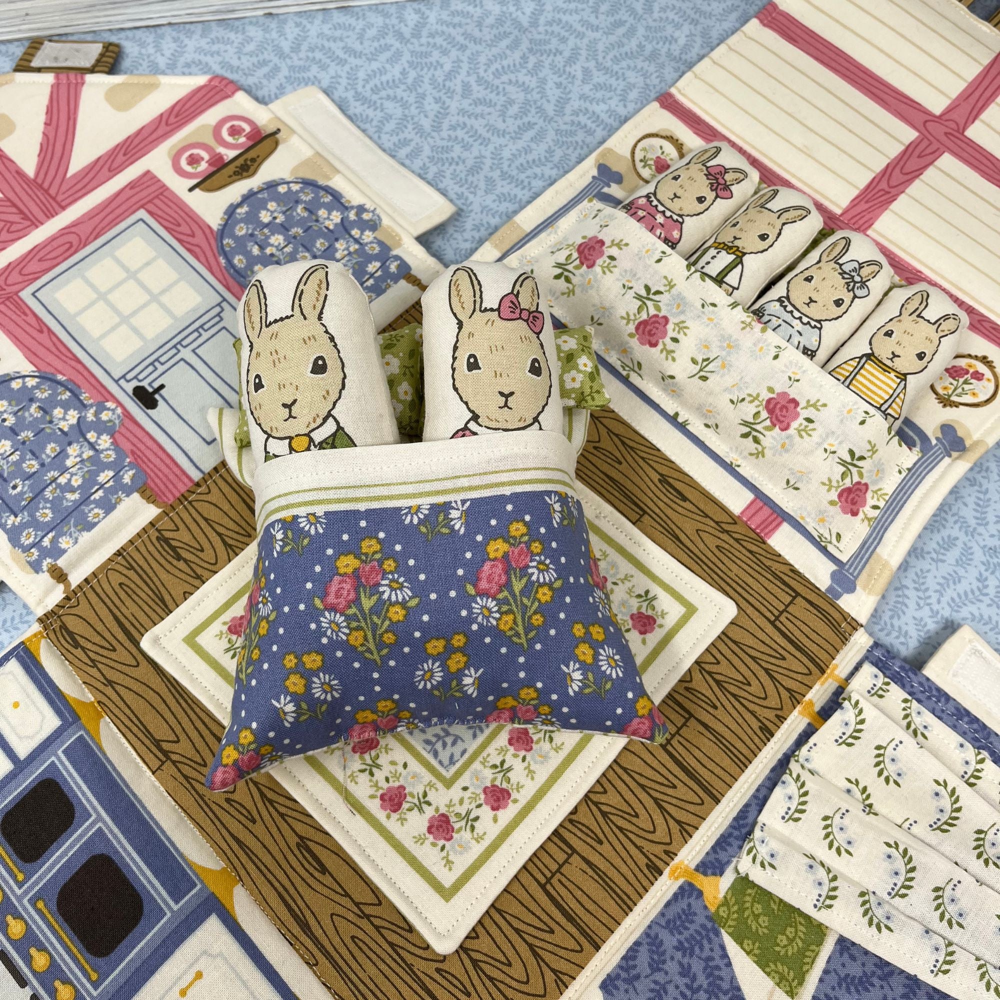 PRESALE My Secret Garden Garden Bunny Cottage Panel Cloud by Stacy Iest Hsu for Moda Fabrics | 20989 11