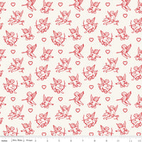 Letters to Cupid Cupids Cream Yardage by My Mind's Eye for Riley Blake Designs | C16982-CREAM