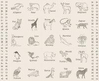 Animal Park Fun Pan Dove Block Panel Charcoal by Stacy Iest Hsu for Moda Fabrics | Panel 36" x 44" | 20968 21