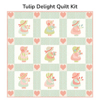 PRESALE Little Lovely Custom Quilt Kit With Sunbonnet by Heather Briggs of My Sew Quilty Life | Free Pattern (Blue Version)