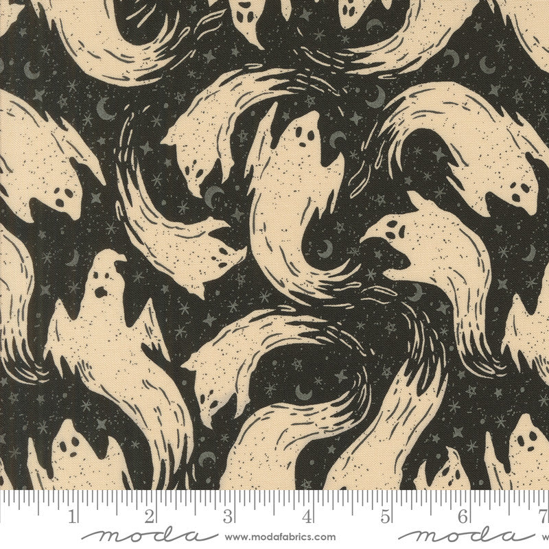 Home Sweet Haunt Ghostly Ghost Midnight Yardage by Stacy Iest Hsu for Moda Fabrics | 20914 17