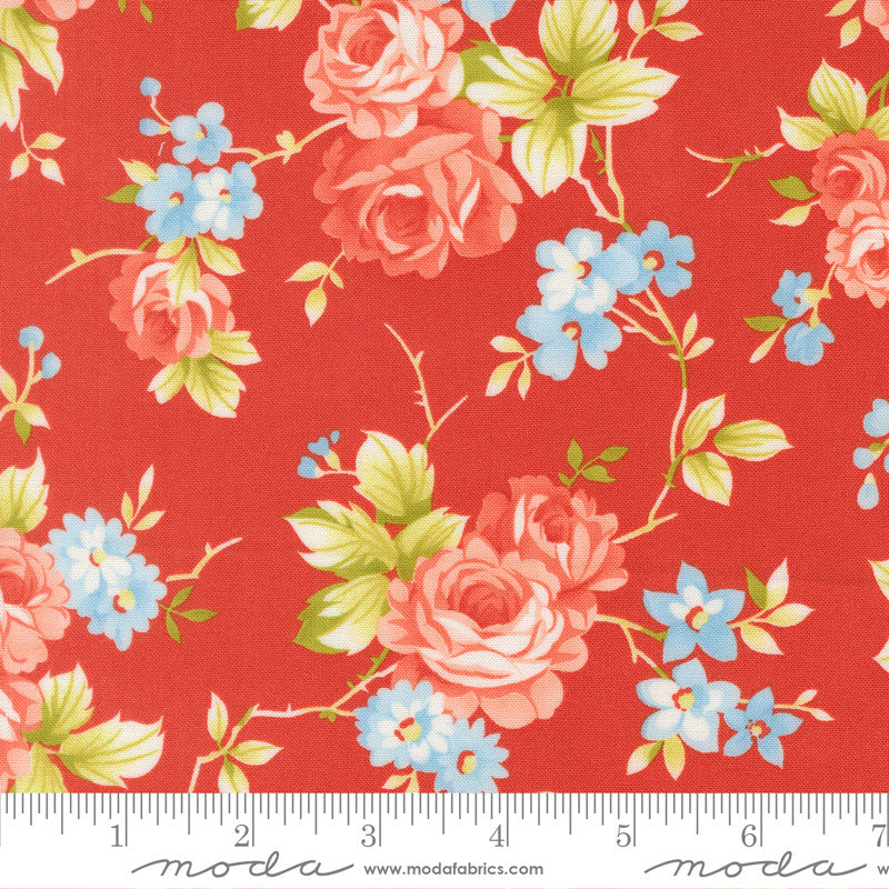 PRESALE Wide Back Rosie Strawberry 108" Yardage by Fig Tree & Co for Moda Fabrics | 108038 14