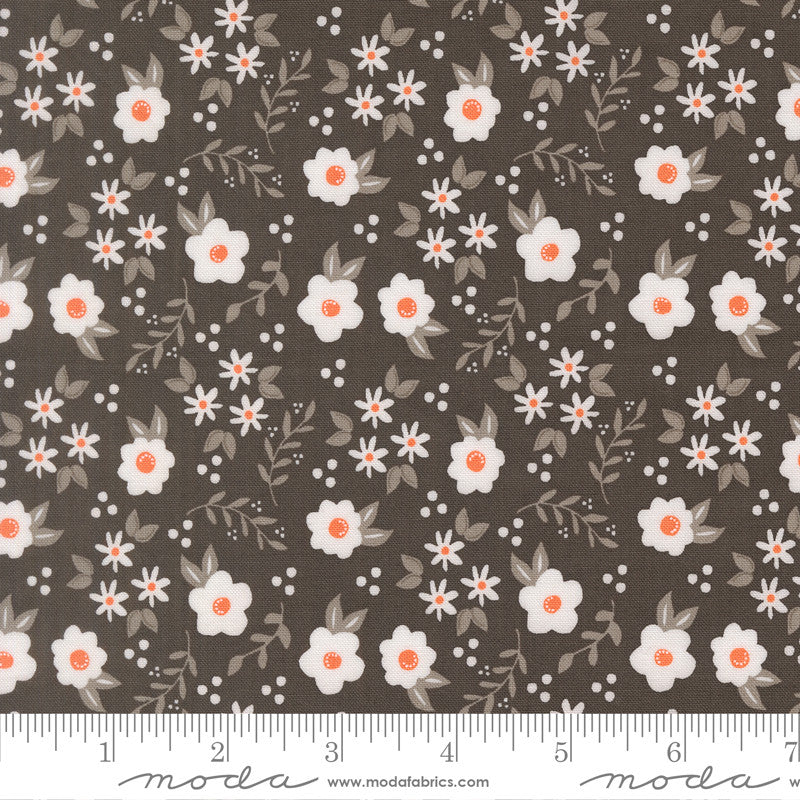 PRESALE Birch and Willow Mums Charcoal Yardage by Sherri & Chelsi for Moda Fabrics | 37725 18