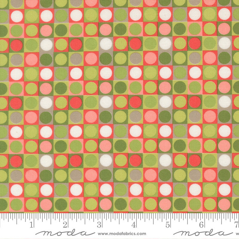 PRESALE Poinsettia and Pear Dots Evergreen Yardage by Sherri & Chelsi for Moda Fabrics | 37714 14