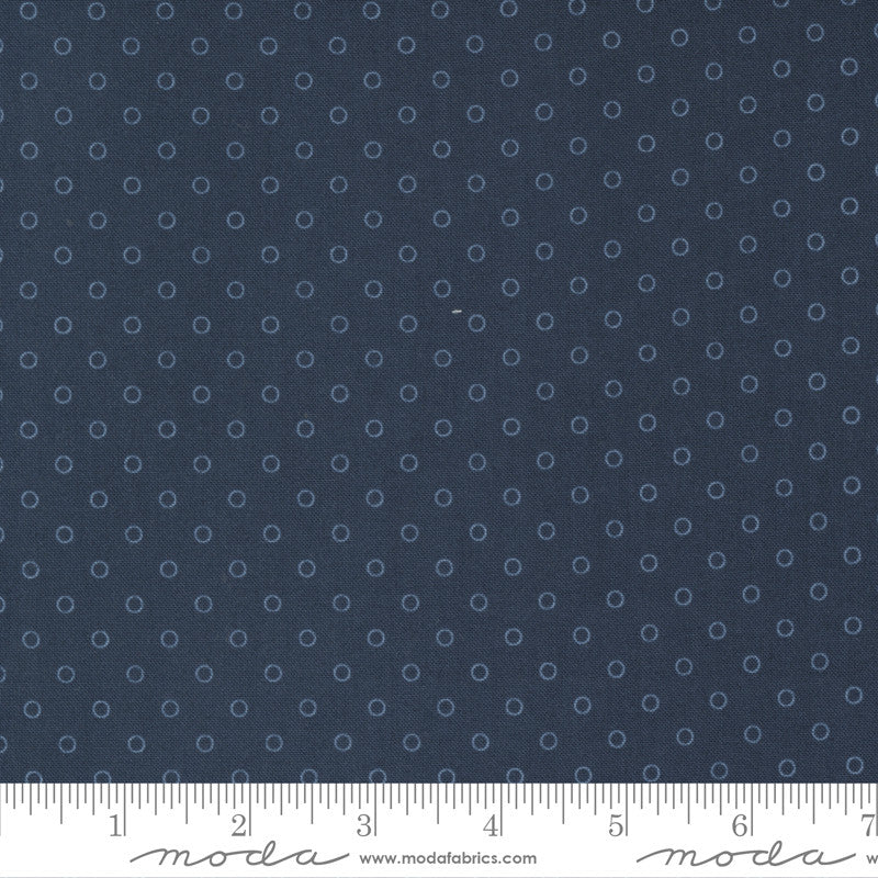 PRESALE Nantucket Summer Smitten Dot Navy Yardage by Camille Roskelley for Moda Fabrics | 55264 12