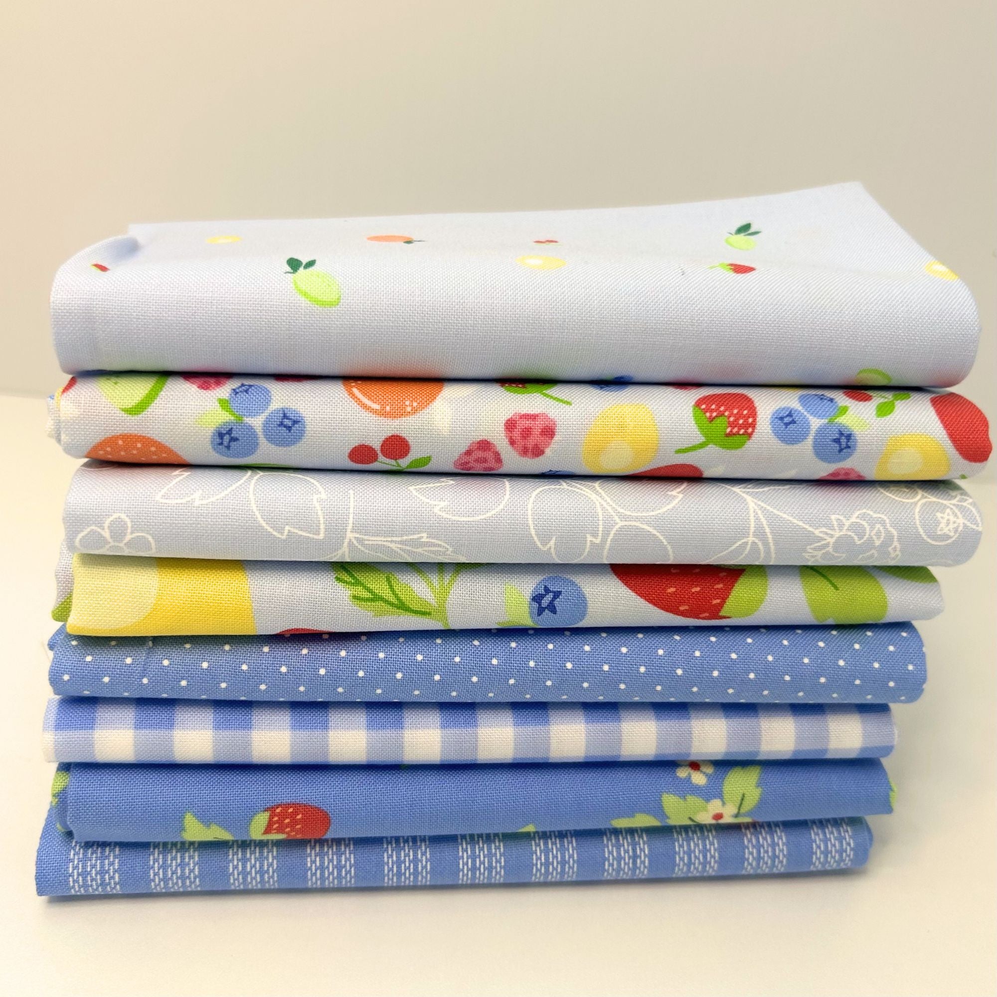 Fruit Salad Custom Fat Quarter Bundle Light Blue by Corey Yoder for Moda Fabrics | 8 FQs | Curated Bundle