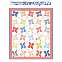 PRESALE Pinwheel Parade Custom Quilt Kit with Rosie by Fig Tree & Co for Moda Fabrics | Quilt Size 59 1/2" x 70 1/2" (Layer Cake Version)