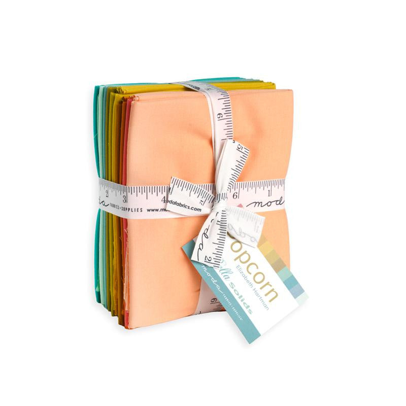 PRESALE Popcorn Bella Solids Fat Quarter Bundle by Elizabeth Hartman for Moda Fabrics | 12 Fat Quarters | 51280ABB