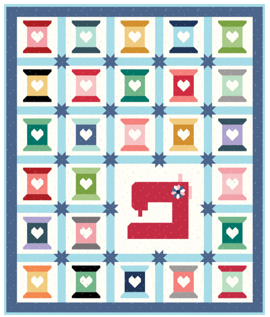 Heart to Sew Quilt Kit by Riley Blake Designs | 64" x 76" | Custom Quilt Kit