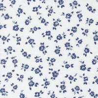 PRESALE Blueprint Grace White Navy Yardage by Camille Roskelley for Moda Fabrics | 55331 26