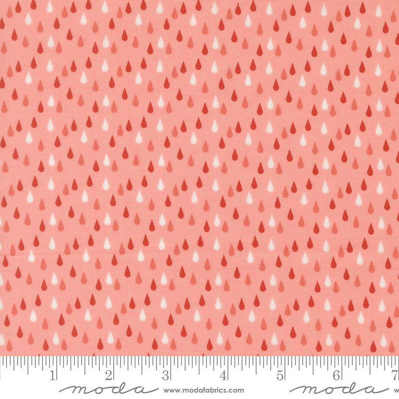 PRESALE Garden Glam Raindrop Carnation Yardage by Lella Boutique for Moda Fabrics | 5274 13