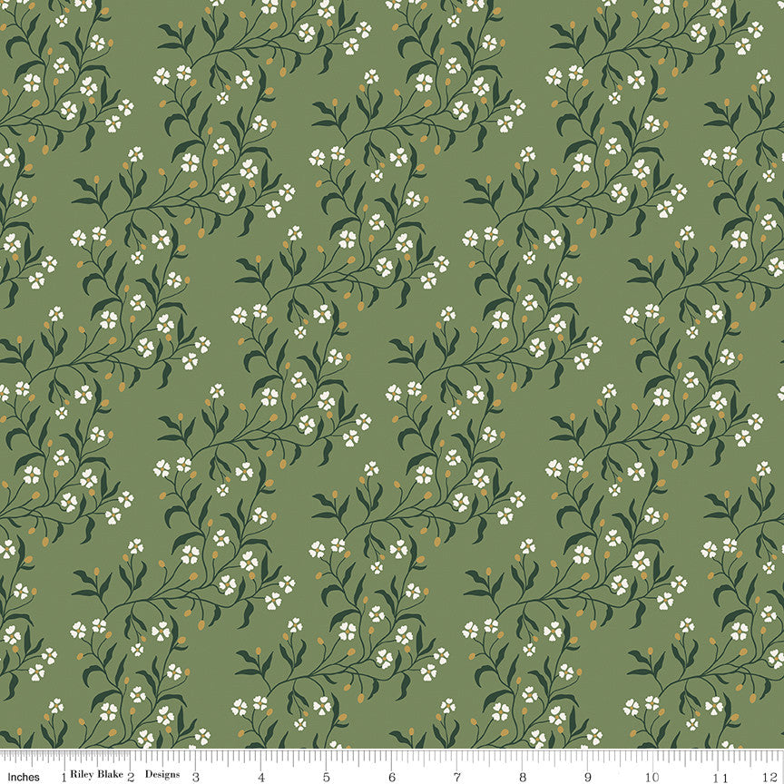 PRESALE Before the Bloom Astrid Basil Yardage Danelys Sidron for Riley Blake Designs | C18062-BASIL