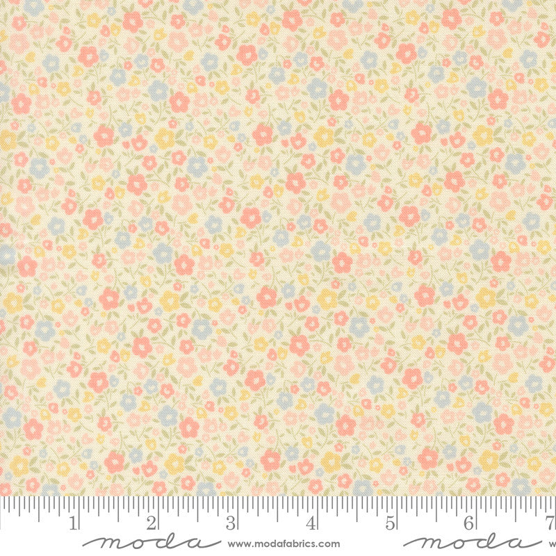 PRESALE Handmade Sweetness Bitty Blossoms Porcelain Yardage by Heather Briggs of My Sew Quilty Life for Moda Fabrics | 31791 11