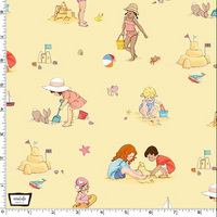 Sunshine and Sandcastles Yellow Seaside Play Yardage by Belle and Boo for Michael Miller Fabrics |Dc11083-YELL-D