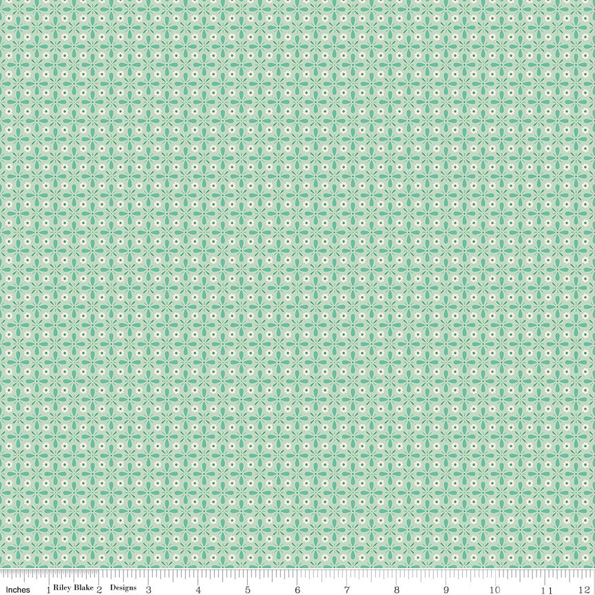 Berry & Sage Vintage Sage Yardage by Lori Holt of Bee in My Bonnet | C17394-SAGE