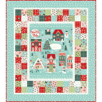 The North Pole Panel Quilt Kit With The North Pole Flannel by My Mind's Eye | Quilt Size 68" x 77" | FREE PATTERN