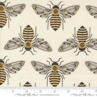 PRESALE Bee Garden Bumblebee Metallic Porcelain by Gingiber for Moda Fabrics | 48411 11M