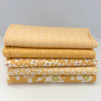 Summers End Custom Fat Quarter Bundle Yellow by Fig Tree & Co for Moda Fabrics | 6 FQs | Curated Bundle