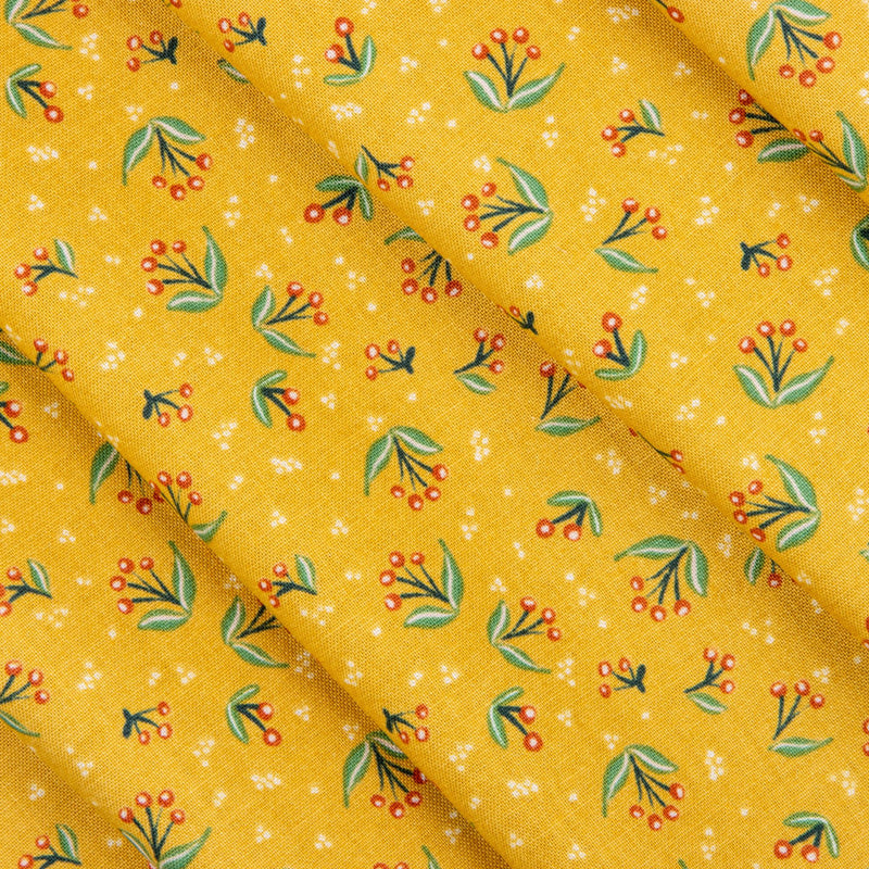 Ivy Reese Berry Branches Golden Yardage by Deena Rutter for Riley Blake Designs | C16603-GOLDEN