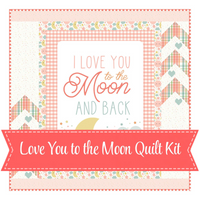 PRESALE Love You to the Moon Coral Panel Flannel Quilt Kit by Echo Park Paper Co. for Riley Blake Designs | KT-18271