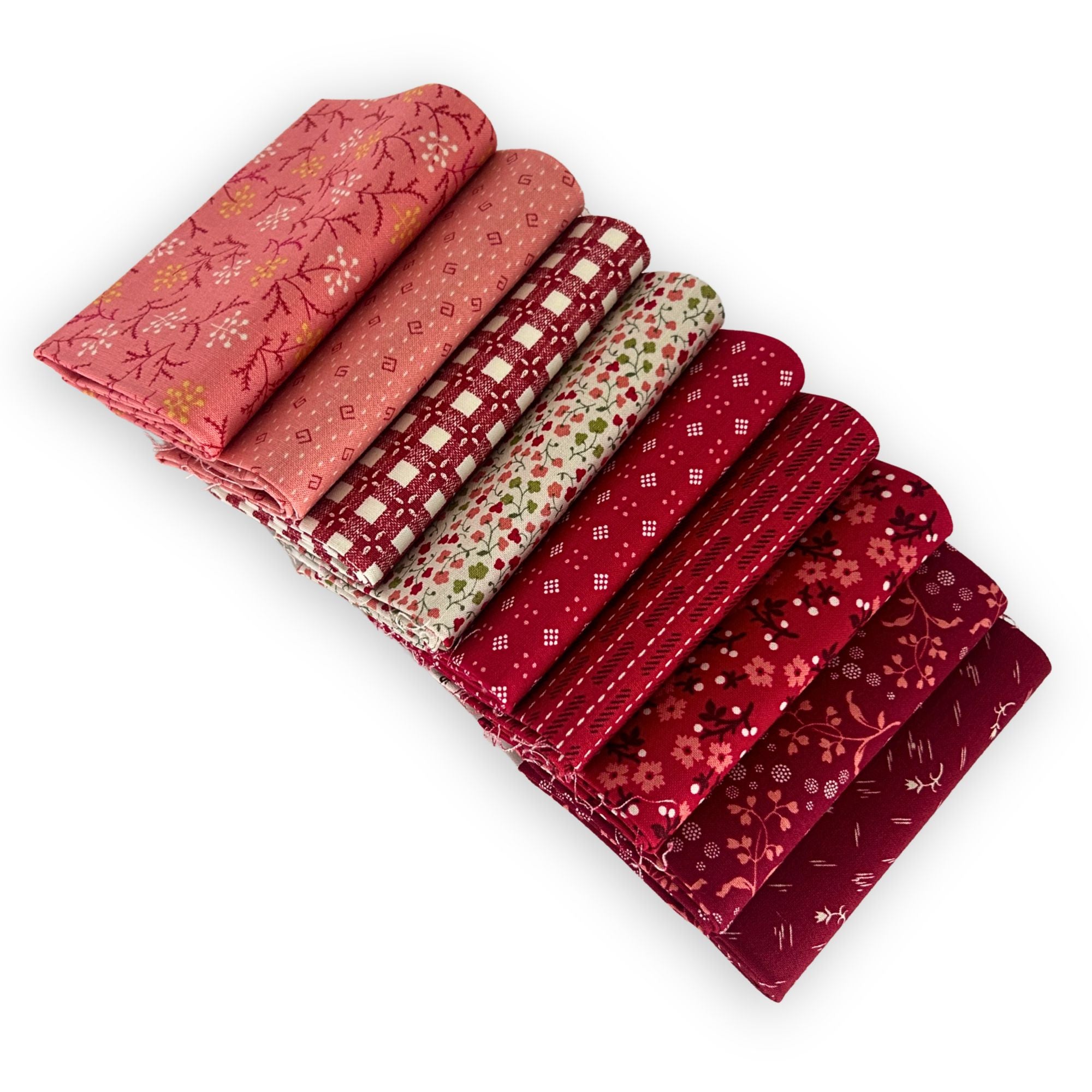Fat Quarter Bundle Red Cherry Tart | Baked With Love by Lori Holt of Bee in My Bonnet | 9 Fat Quarters | Curated Bundle