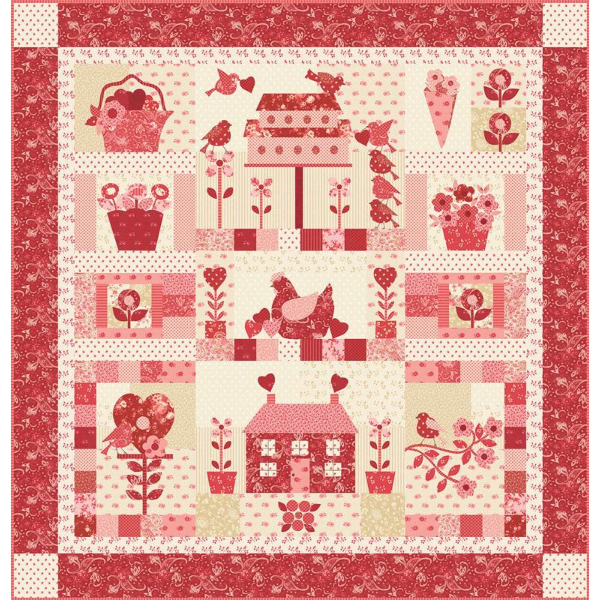 PRESALE Petals and Polka Dots Quilt Kit Boxed by Bunny Hill Designs for Moda Fabrics | KIT3080
