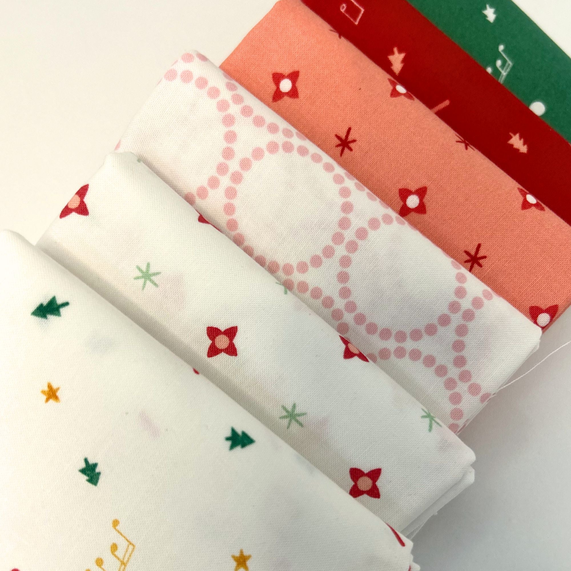 Tiny Christmas Custom Fat Quarter Bundle by Lizzy House for Moda Fabrics | 6 FQs | Curated Bundle