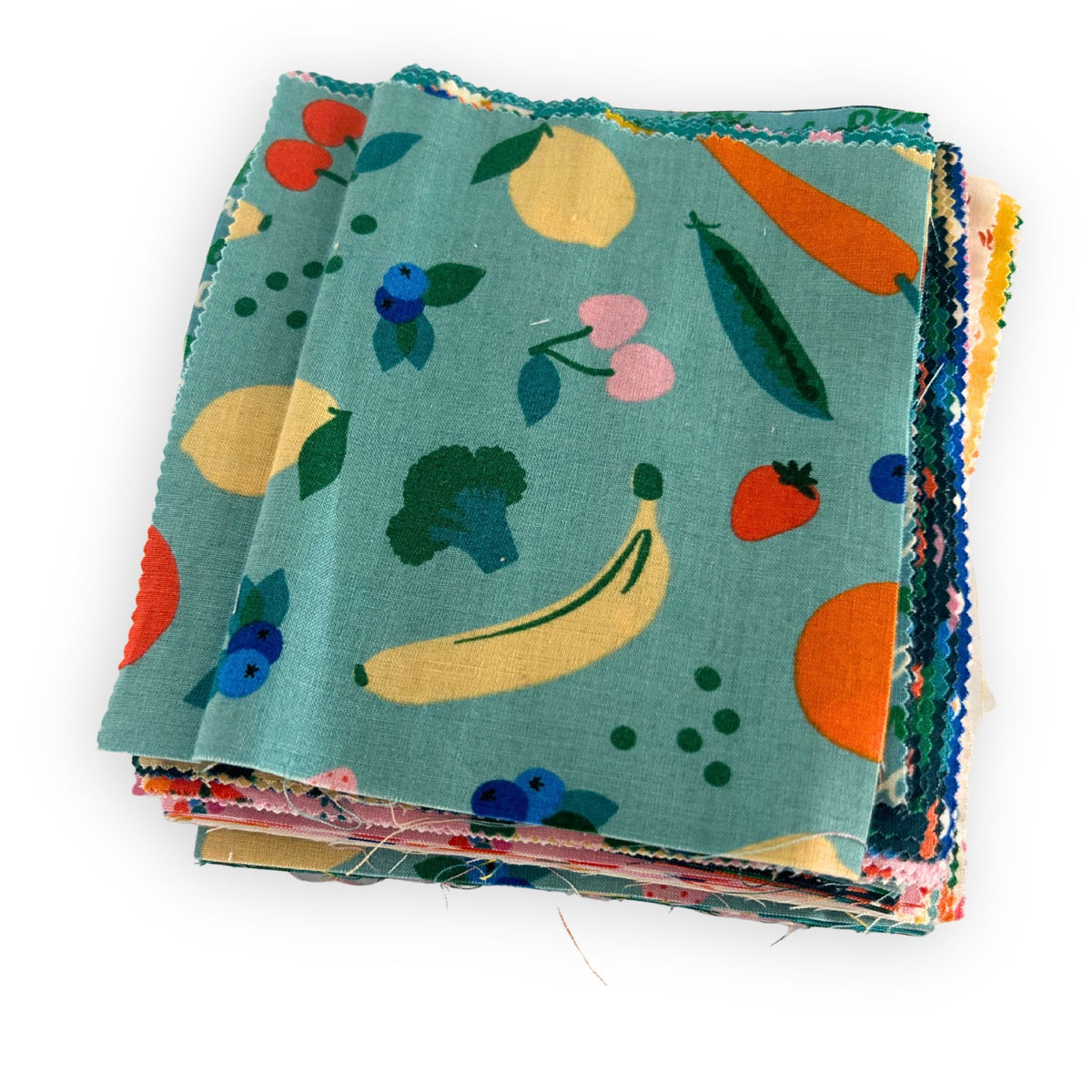 Food Group Charm Pack | Ruby Star Society | Open Package 5" Scraps