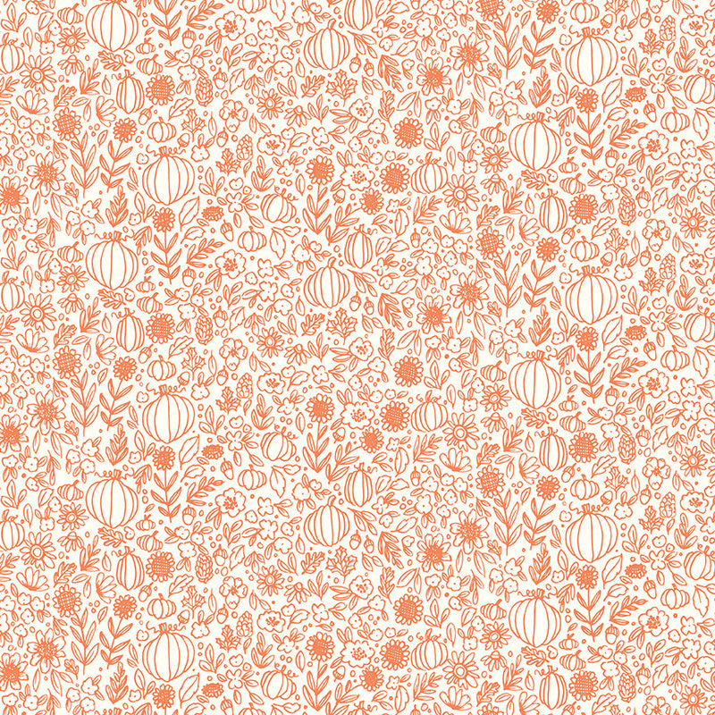 Happy Fall Days Floral Outline Cloud by Kelsey Carlson for Riley Blake Design | C16344-CLOUD