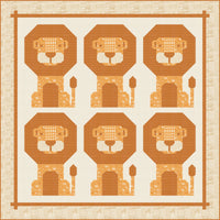 Mighty Lions Custom Quilt Kit With Animal Park Fun by Stacy Iest Hsu for Moda Fabrics | Quilt Size 63" x 63"