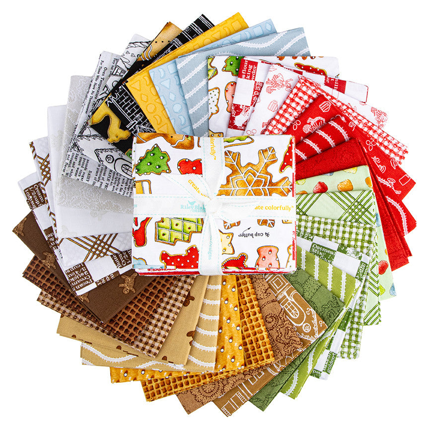 PRESALE Gingerbread Fat Quarter Bundle by J. Wecker Frisch for Riley Blake Designs | 33 Pcs | FQ-17840-33